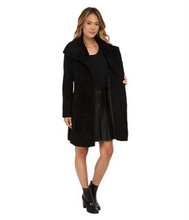 Vince Camuto Belted Sherpa Detail Wool Coat J8431