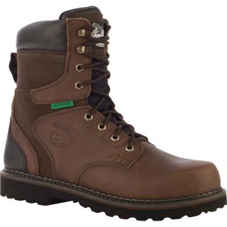 8in. Georgia Brookville Waterproof Steel Toe Work Boot — Dark Brown, Model# G9334  8in.   Above Work Boots