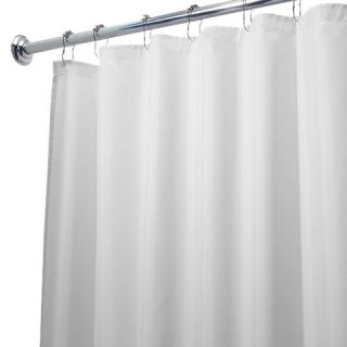 InterDesign Waterproof Long Shower Curtain/Liner   White (72x84