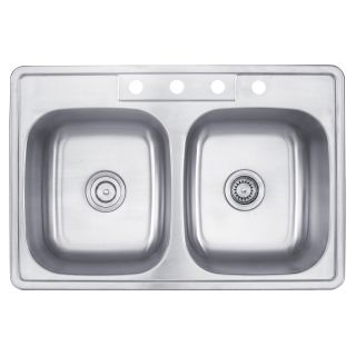 Kraus KTM33 Double Basin Drop In Kitchen Sink   Kitchen Sinks