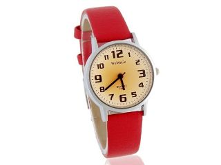 WoMaGe 139 7 Women's Analog Watch with PU Leather Strap (Red) M.