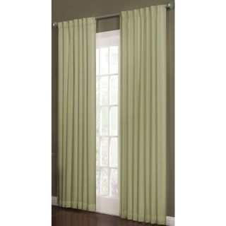 allen + roth Beeston 84 in Spring Green Polyester Back Tab Single Curtain Panel