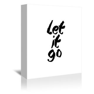 Let It Go Textual Art on Gallery Wrapped Canvas