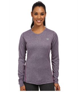 New Balance Heathered Long Sleeve Tee Asteroid Heather