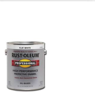 Rust Oleum Professional 1 gal. White Flat Protective Enamel (Case of 2) 215968