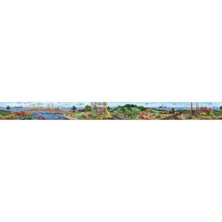 Panoramic Mural Style Wallpaper Border