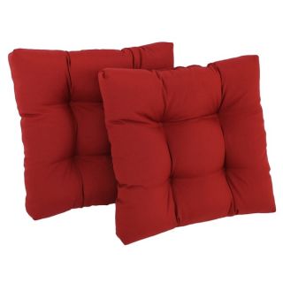 Blazing Needles 16 x 16 inch Square Twill Dining Chair Cushions (Set