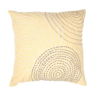 Chambray Cotton Pastel Yellow 18 inch Decorative Square Pillow