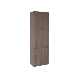 Fresca 18 in. W Linen Storage Cabinet with 3 Doors in Gray Oak FST8090GO