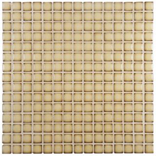 Morgan 12.375 x 12.375 Smooth Porcelain Mosaic Tile in Beige GLPMJ84