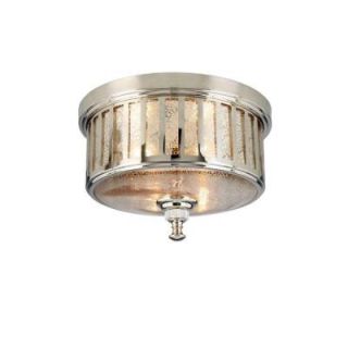 Hampton Bay Berzon 2 Light English Pewter Ceiling Flushmount HMP8012A