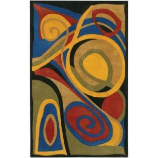 Chandra Rain Multi 5 ft. x 7 ft. 6 in. Indoor Area Rug RAI808 576