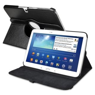 INSTEN Black Swivel Leather Tablet Case Cover for Samsung Galaxy Tab 3