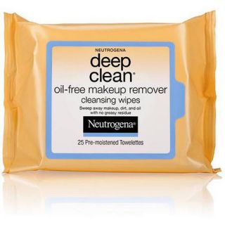 Neutrogena Oil Free Deep Clean Makeup Removing Wipes, 25 count