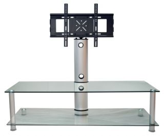 Design To Fit D2F 105 Plasma / LCD TV Stand with Bracket   Clear Glass