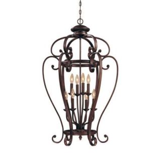 Millennium Lighting 8 Light Rubbed Bronze Candle Pendant 1218 RBZ