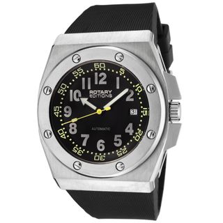Rotary Mens Editions/600 Series Black Rubber Watch