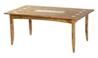 Travertine Inlay Dining Table   Dining Tables