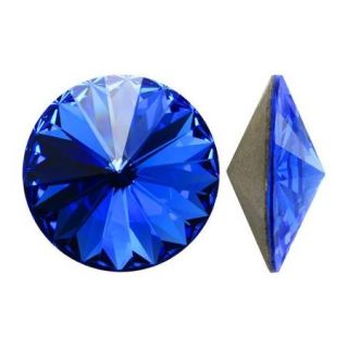 Swarovski Crystal, #1122 Rivoli Fancy Stone ss47 11mm, 4 Pieces, Sapphire