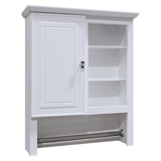 Style Selections 25.375 in W x 29.625 in H x 7.75 in D White Bathroom Wall Cabinet