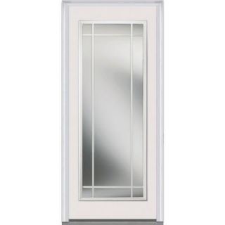 Milliken Millwork 36 in. x 80 in. Classic Clear Glass PIM Full Lite Painted Majestic Steel Prehung Front Door Z007063L