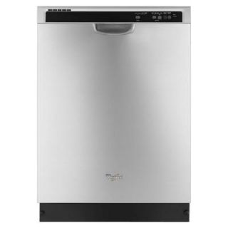 Whirlpool Front Control Dishwasher in Monochromatic Stainless Steel with Anyware Plus Silverware Basket WDF520PADM