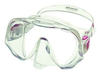 Atomic Aquatics Frameless Mask for Scuba Diving and Snorkeling   Medium Clear/Purple