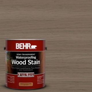BEHR 1 gal. #ST 159 Boot Hill Grey Semi Transparent Waterproofing Wood Stain 307701