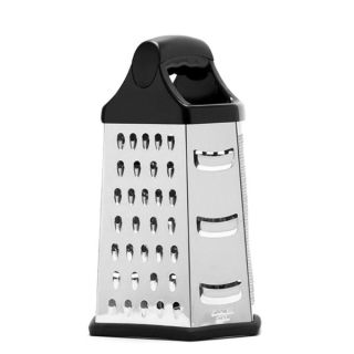 Cooks Corner Hex 6 sided Stainless Steel Red Multi purpose Grater