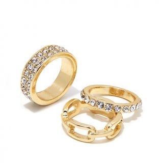 Melissa Gorga Link and Pavé Set of 3 Band Rings   7984013