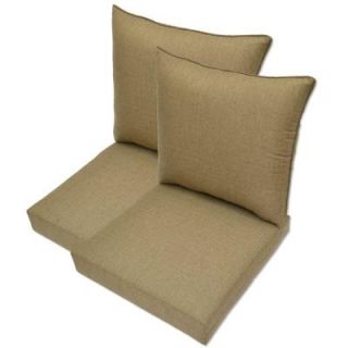 Hampton Bay Bark Textured Pillow Back Outdoor Deep Seating Cushion (2 Pack) DISCONTINUED 7297 02459800
