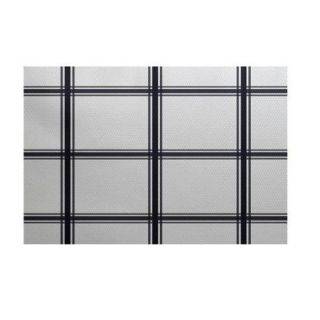 e by design Windowpane Plaid Geometric Print Bewitching Outdoor Area Rug