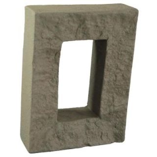 Superior Building Supplies Greystone 7 7/8 in. x 6 in. x 1 7/8 in. Faux Outlet Cover HD ELECTOUTLET GS