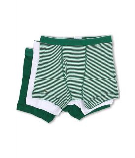 Lacoste Essentials 3 Pack Boxer Brief Green Stripe/Green/White