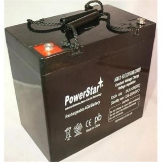 PowerStar AGM12 55 ins 11 Replacement For Gruber Power 12V,   55 Ah Battery   AGM
