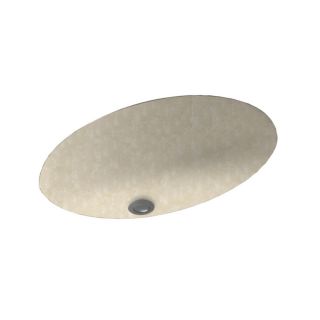 Swanstone Cloud Bone Solid Surface Undermount Oval Bathroom Sink with Overflow