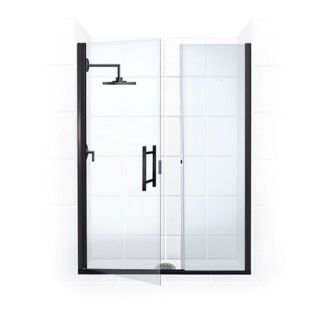 Coastal Shower Doors Illusion 57.75 in to 59 in Oil Rubbed Bronze Frameless Hinged Shower Door