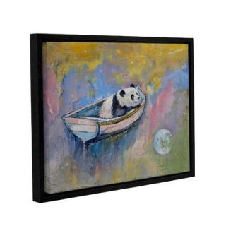 ArtWall Panda Moon by Michael Creese Floater Framed Painting Print on Gallery Wrapped Canvas