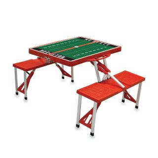 Picnic Time 54 in Red North Carolina State University Wolfpack Plastic Rectangle Collapsible Picnic Table