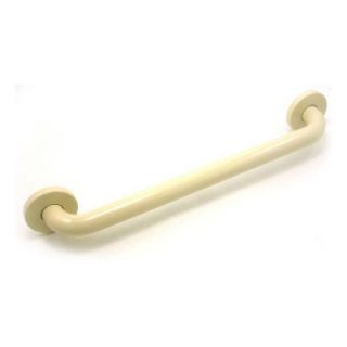 WingIts Premium 32 in. x 1.25 in. Polyester Painted Stainless Steel Grab Bar in Bone (35 in. Overall Length) WGB5YS32BO