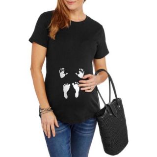 Maternity Hands and Feet Graphic Tee