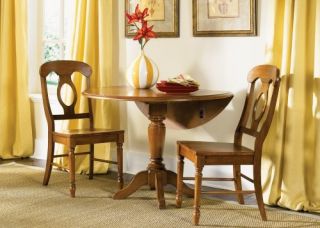 Liberty Furniture Low Country Bronze 3 pc. Drop Leaf Table Set with Napoleon Chairs   Dining Table Sets