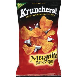 Krunchers Kettle Cooked Mesquite Bar B Que Potato Chips, 9.625 oz