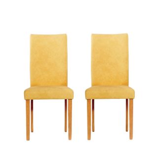 Warehouse of Tiffany Shino Mustard Faux Leather Chairs (Set of 2)