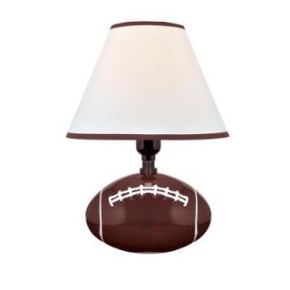 Illumine Designer Collection 11.5 in. Football Ceramic Table Lamp with White Fabric Shade CLI IK 6100