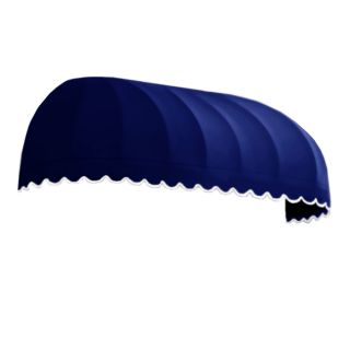Awntech 76.5 in Wide x 36 in Projection Navy Solid Elongated Dome Window/Door Awning