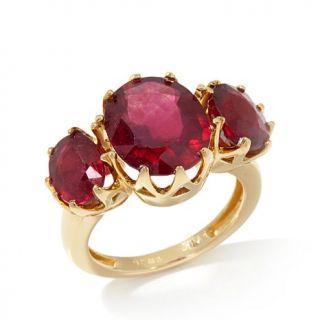 Rarities Fine Jewelry with Carol Brodie Ruby 3 Stone Vermeil Ring   1828336