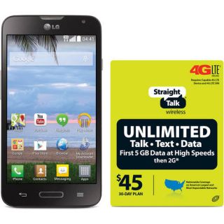 Straight Talk LG Ultimate 2 Android Refurbished Prepaid Smartphone w/ Bonus $45 30 Day Plan No Contract Phones & Plans