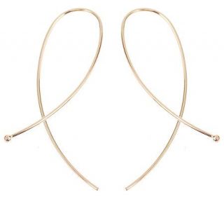 Leon Hall Freeform Wire Threader Earrings 14K Gold   J85884 —