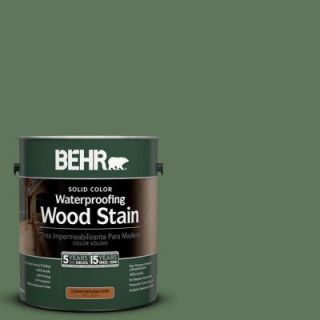 BEHR 1 gal. #SC 126 Woodland Green Solid Color Waterproofing Wood Stain 21301
